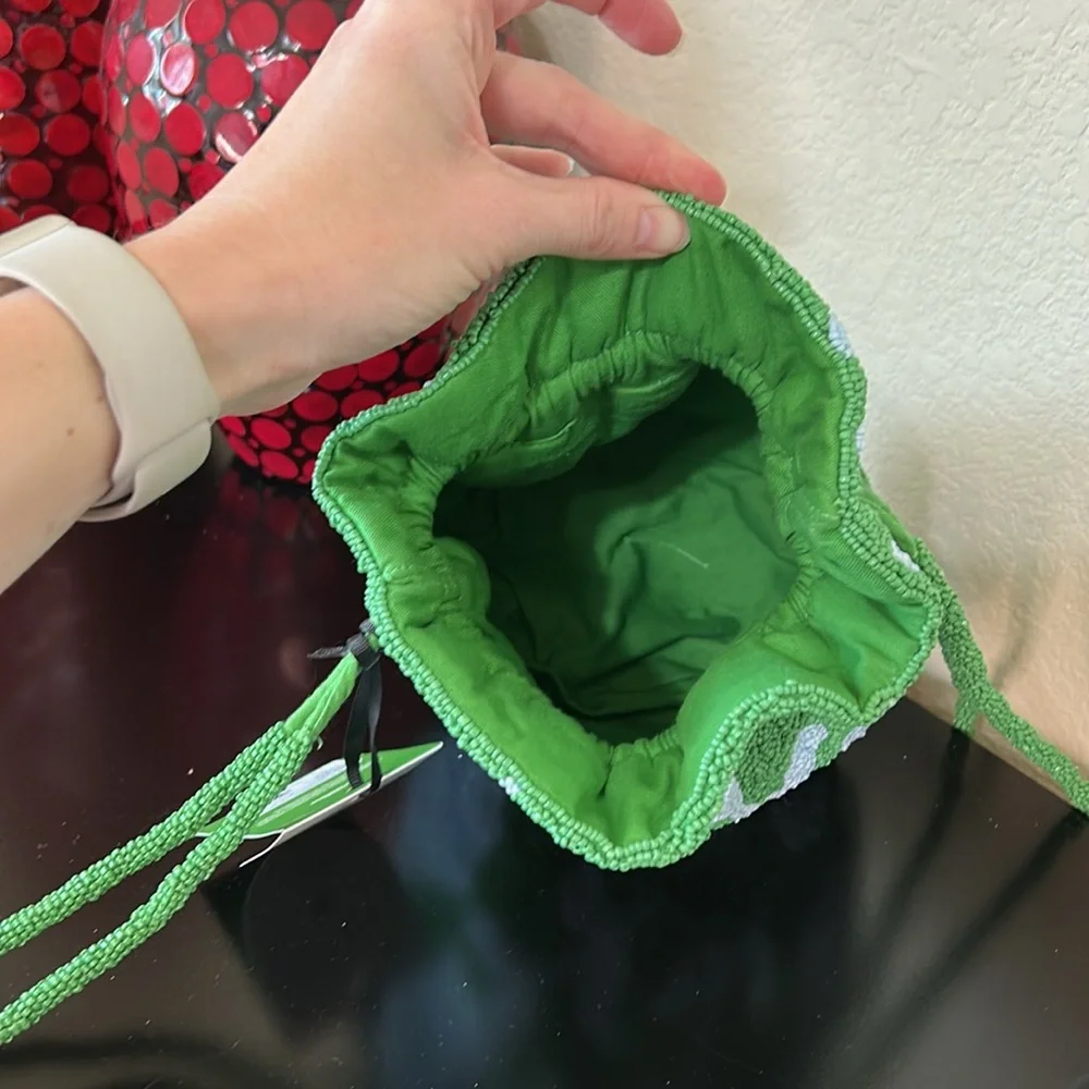 Kate Spade x Target NWT Beaded Classic Rose Drawstring Bucket Bag - Picture 9 of 10